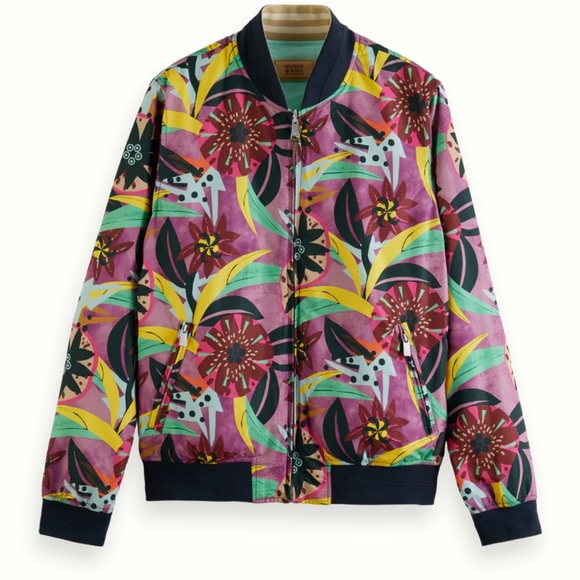NWT Scotch & Soda Printed reversible bomber jacket - Picture 3 of 7
